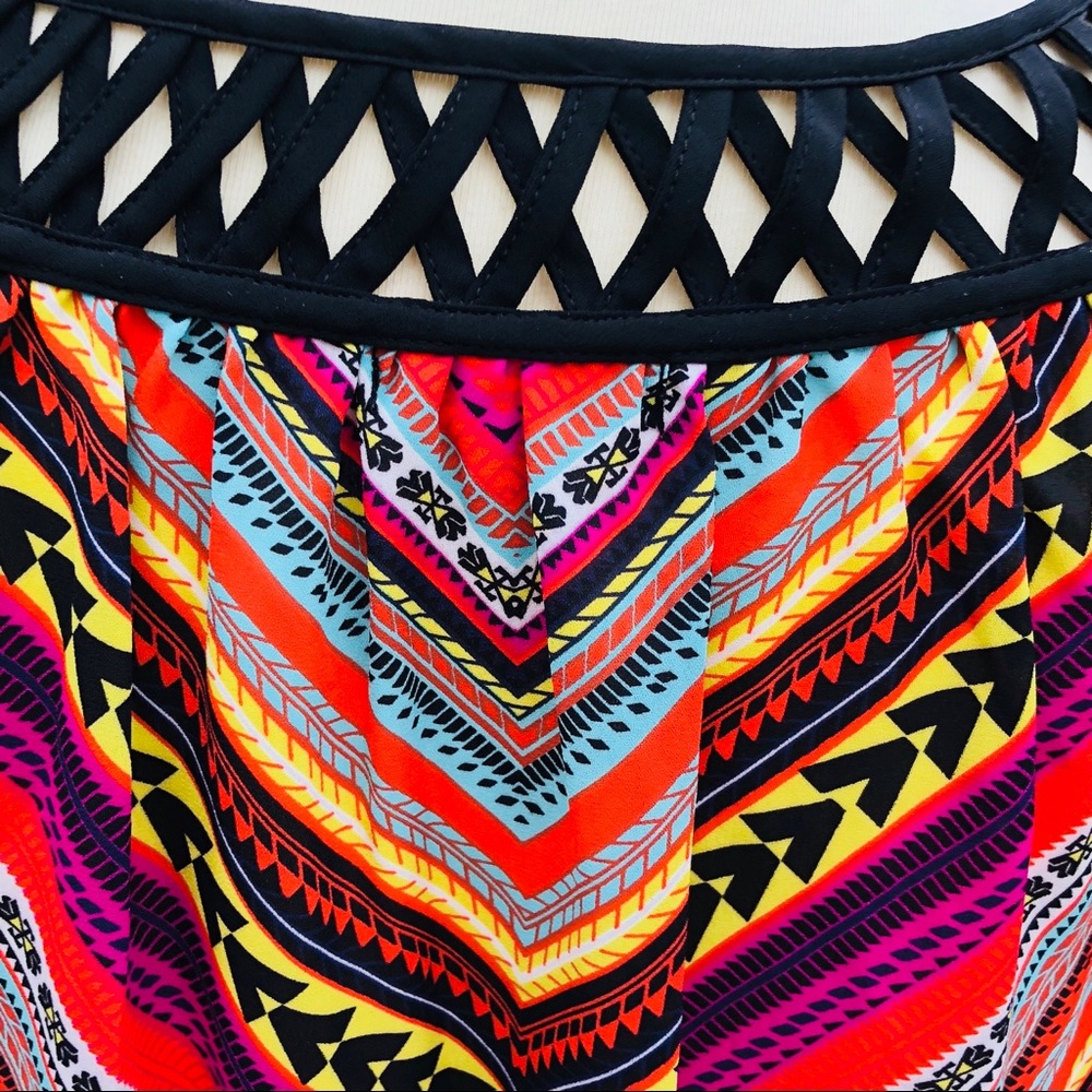 XOXO Funky Bright Color Top with Waist Tie - Picture 8 of 8